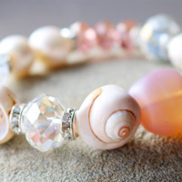 Pearl Shell and Crystal Bracelet